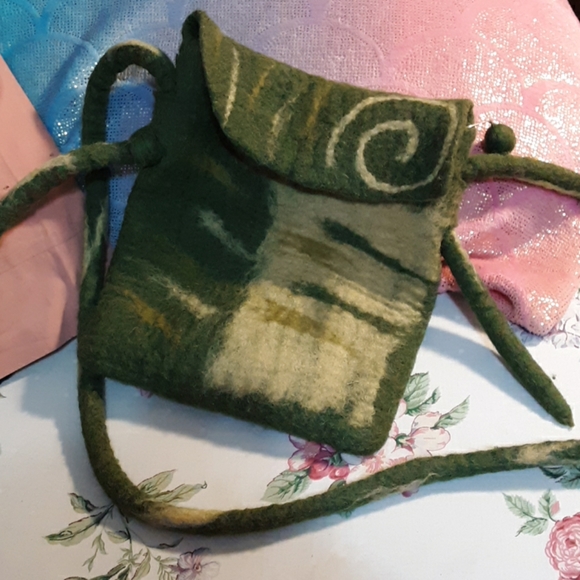 Vintage wool purse from nepal - Picture 1 of 5